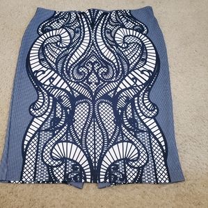 Navy and white skirt